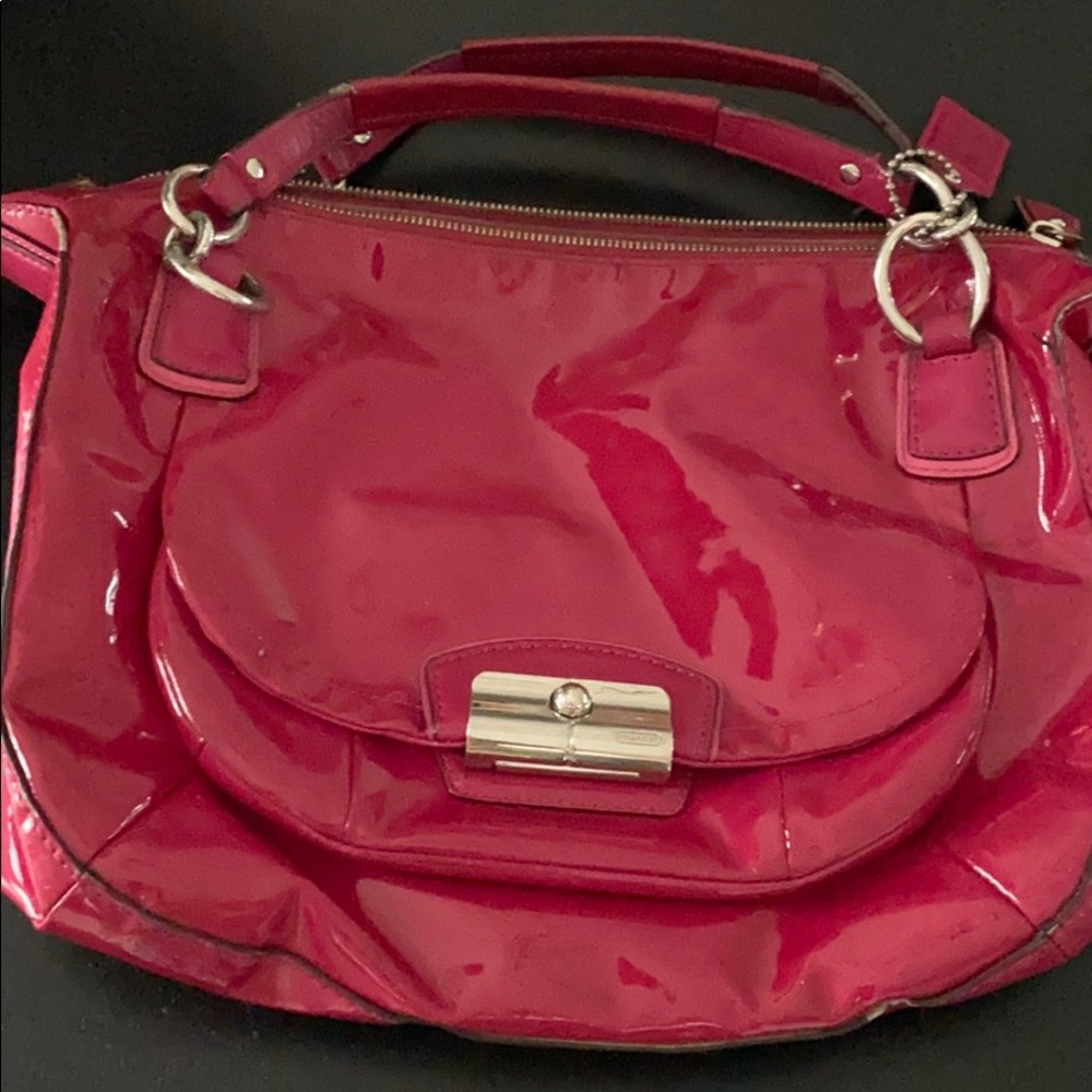 Coach handbag with matching zipper wallet